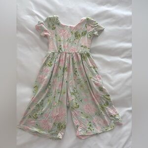 Floral Sweethoney Jumpsuit - Pink and Green